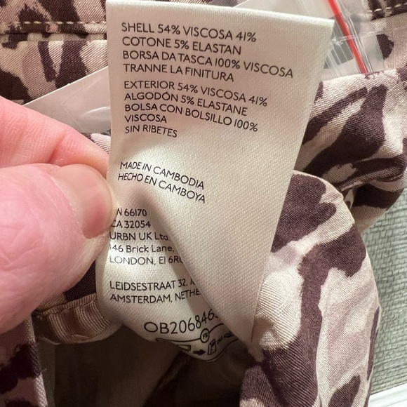 NWT new Anthropologie the ettie shorts Maeve 30 animal print brown - Picture 12 of 17